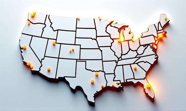 Digital visualization of truck routes across the country