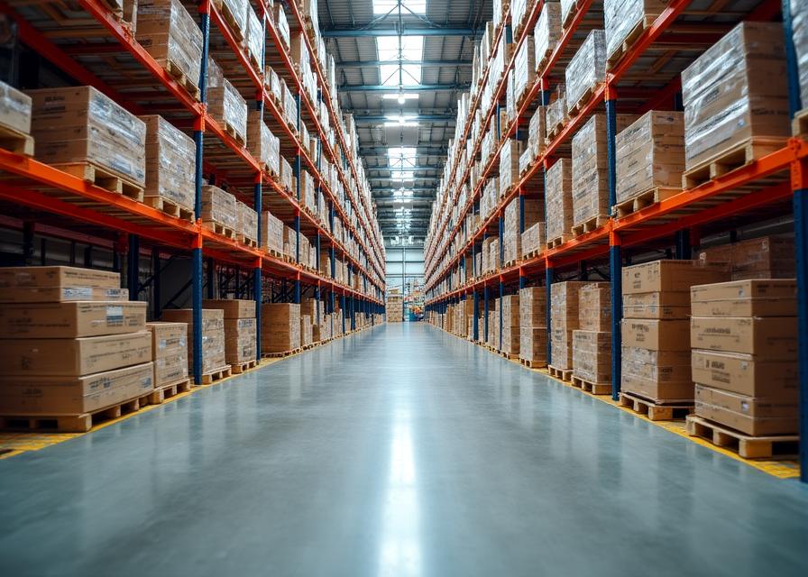 High bay racking and distribution floor